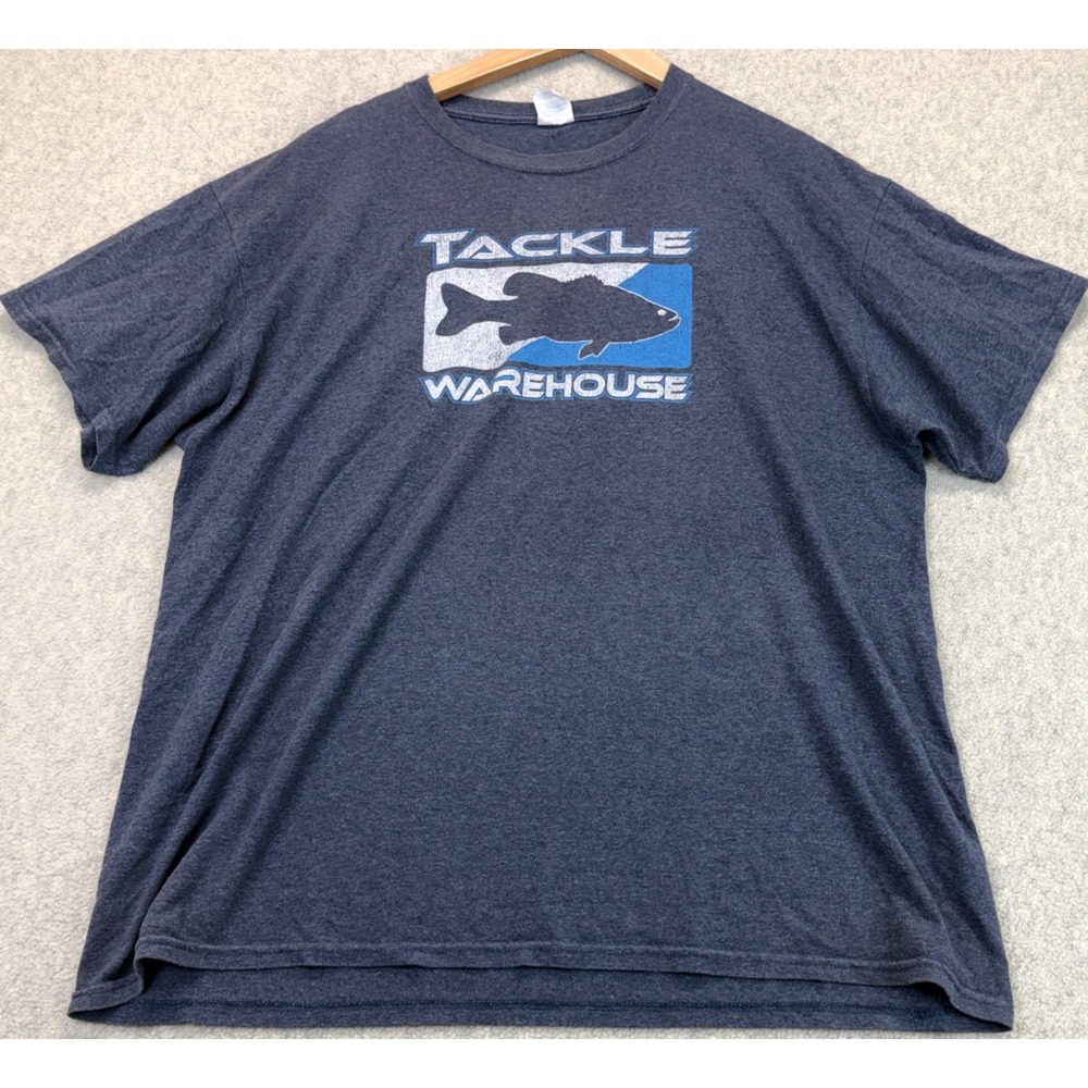 Port & Company Mens Tackle Warehouse Graphic T-Shirt Navy Blue Classic Logo XL